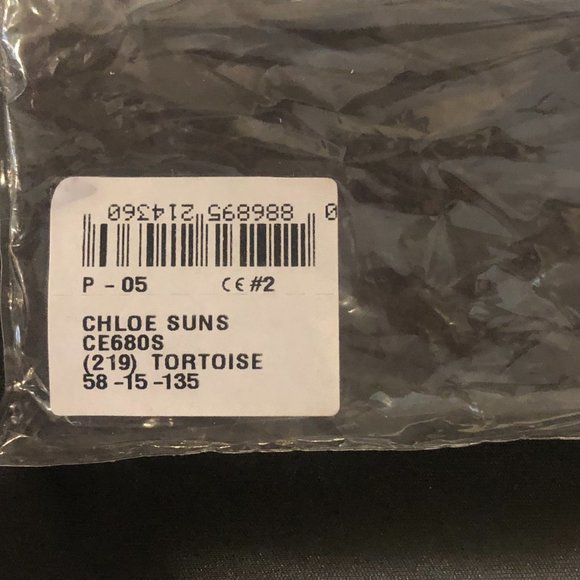 NWT Chloe Tortoise Shell Sunglasses